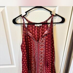 Bohemian Red Sleeveless Tank
